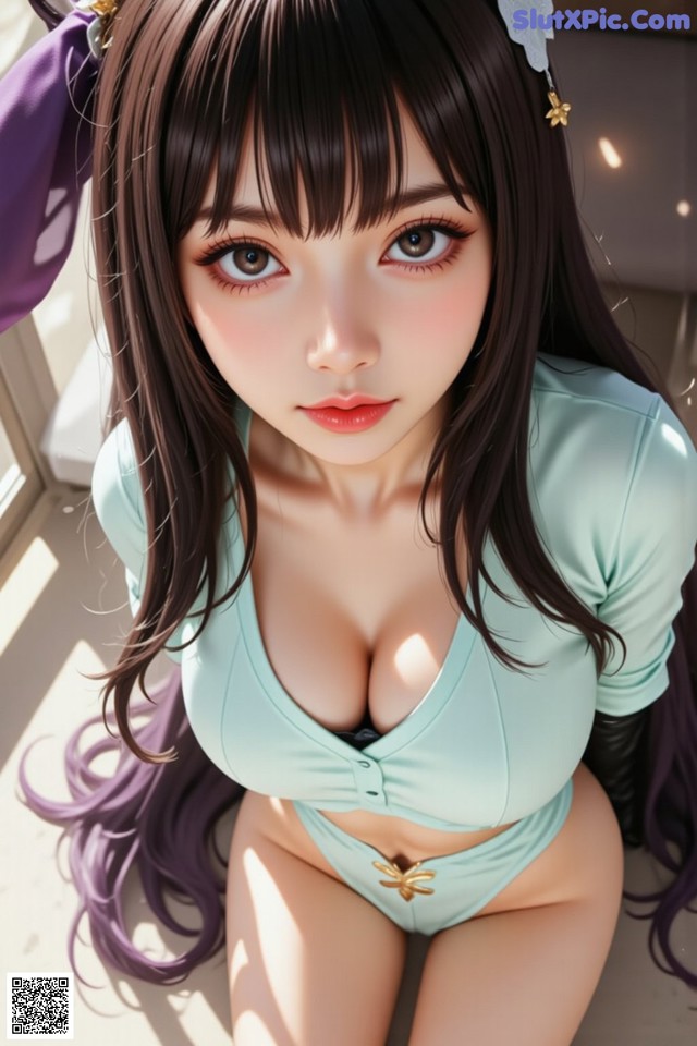 Hentai - The Velvet Nightfolds Embrace Her Regal Presence Set.1 20250104 Part 10 No.f726e6 A woman in a green bikini sitting on a window sill.